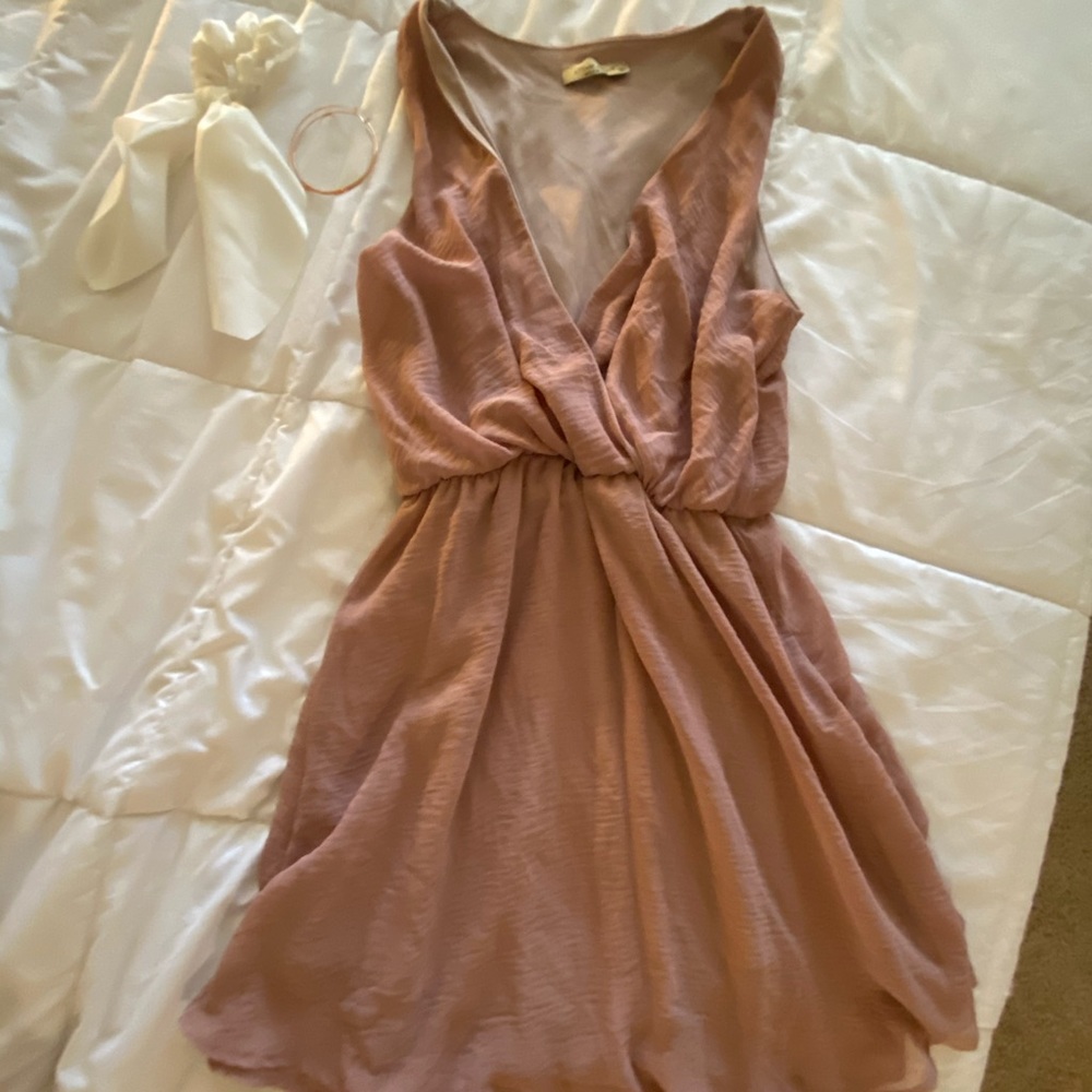 Dusty rose colored dress